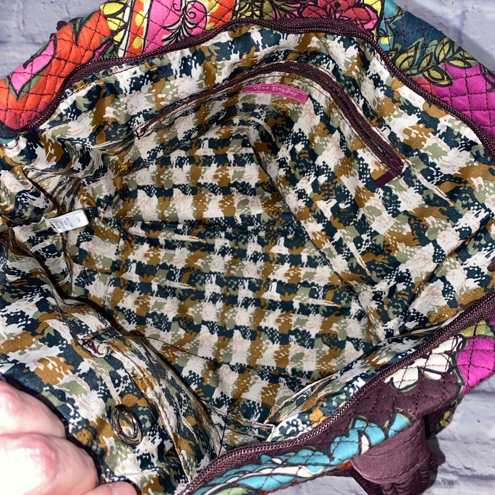 Vera Bradley Hadley East West Tote in Autumn Leaves Pattern - Picture 8 of 9